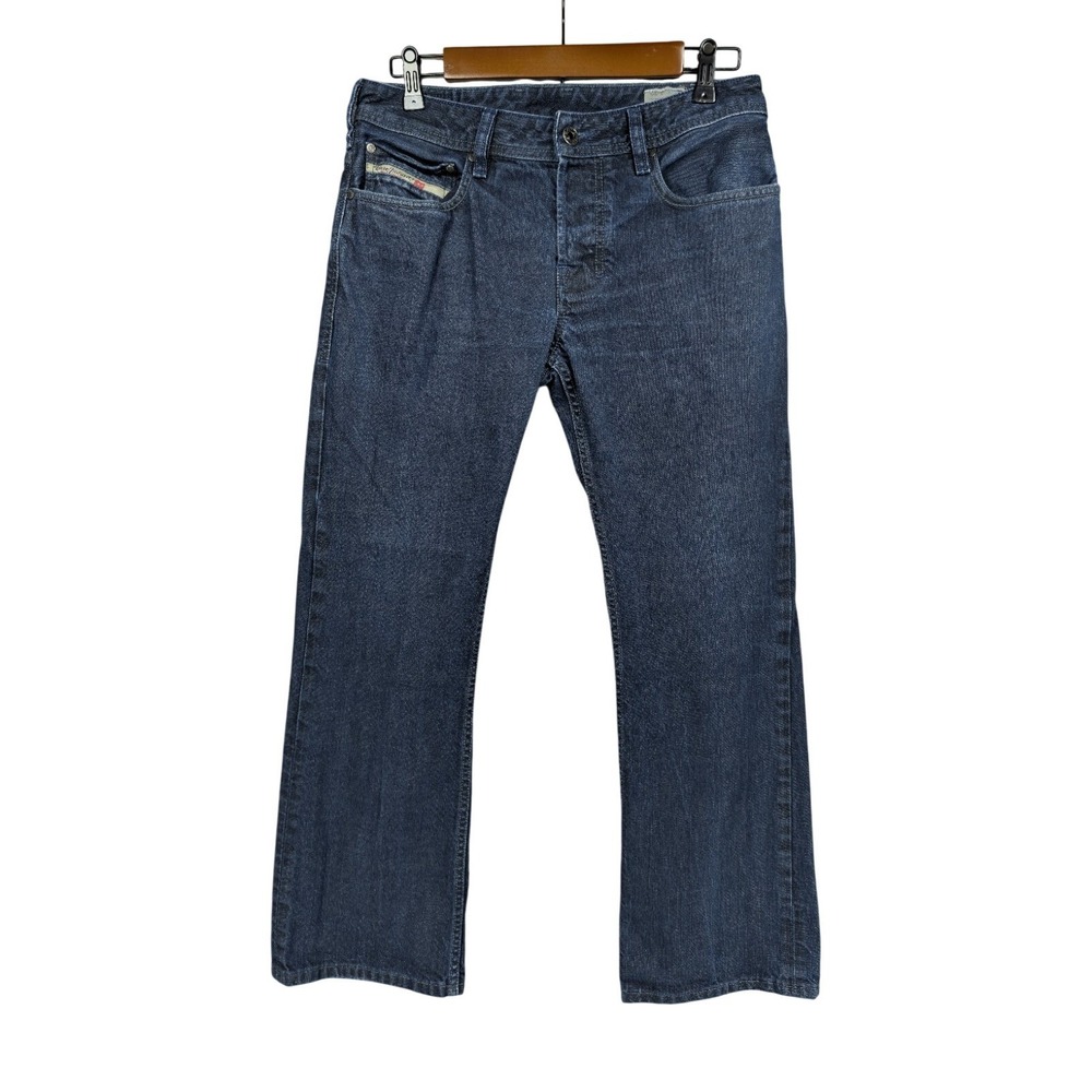 DIESEL Zatiny Jeans Men's 29x32 (30x28) Regular Bootcut Denim Dark Wash Altered